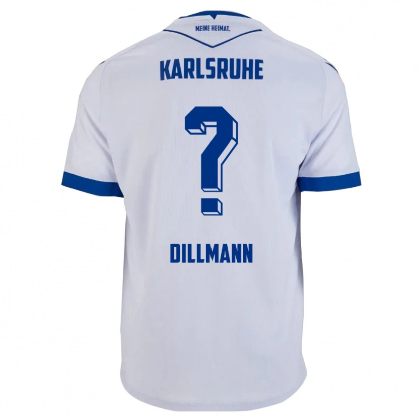 Danxen Hombre Camiseta Mathilda Dillmann #0 Blanco Azul 2ª Equipación 2025/26 La Camisa México