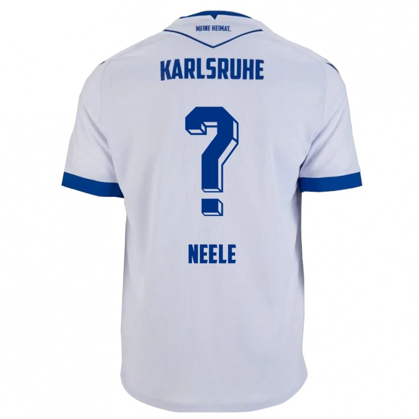 Danxen Hombre Camiseta Neele Beck #0 Blanco Azul 2ª Equipación 2025/26 La Camisa México