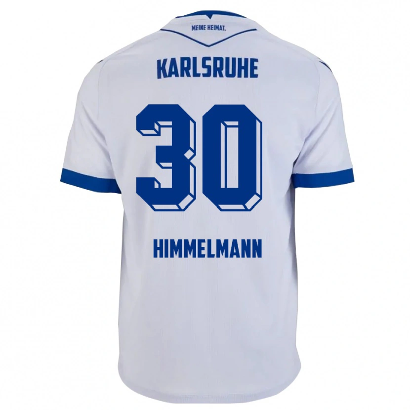 Danxen Hombre Camiseta Robin Himmelmann #30 Blanco Azul 2ª Equipación 2025/26 La Camisa México