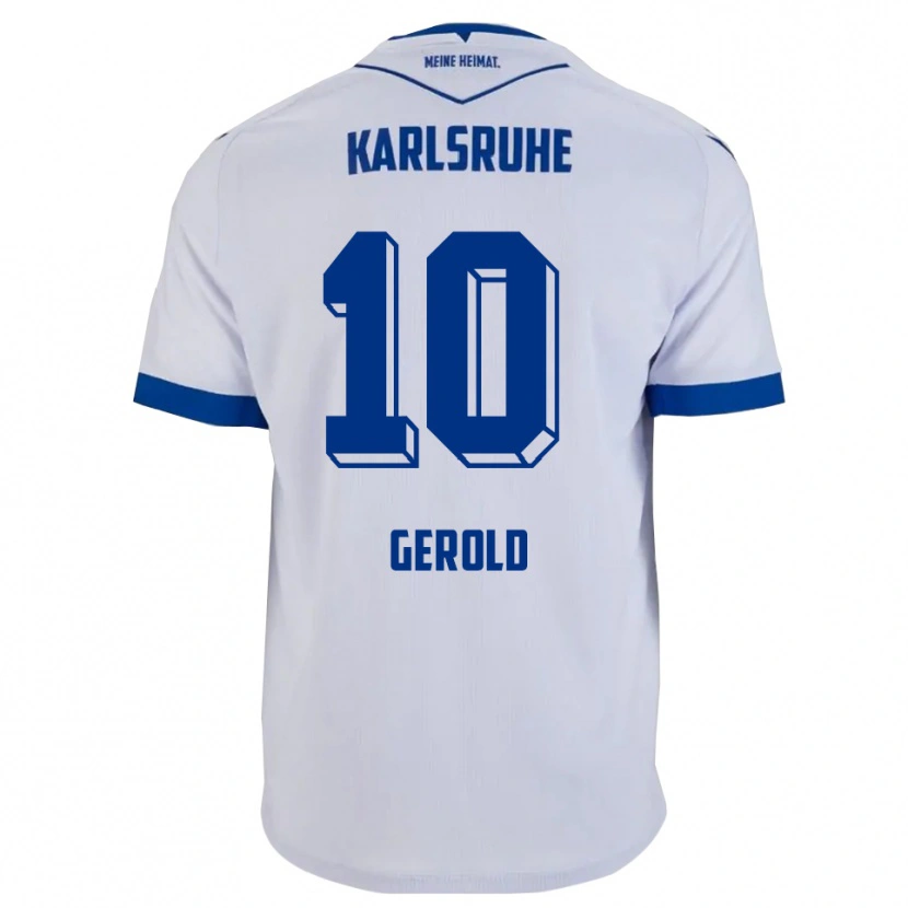 Danxen Hombre Camiseta Julian Gerold #10 Blanco Azul 2ª Equipación 2025/26 La Camisa México