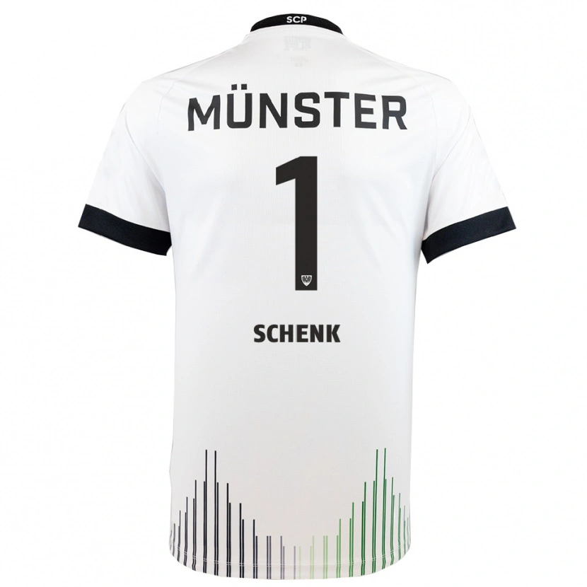 Danxen Hombre Camiseta Johannes Schenk #1 Blanco Negro 2ª Equipación 2025/26 La Camisa México