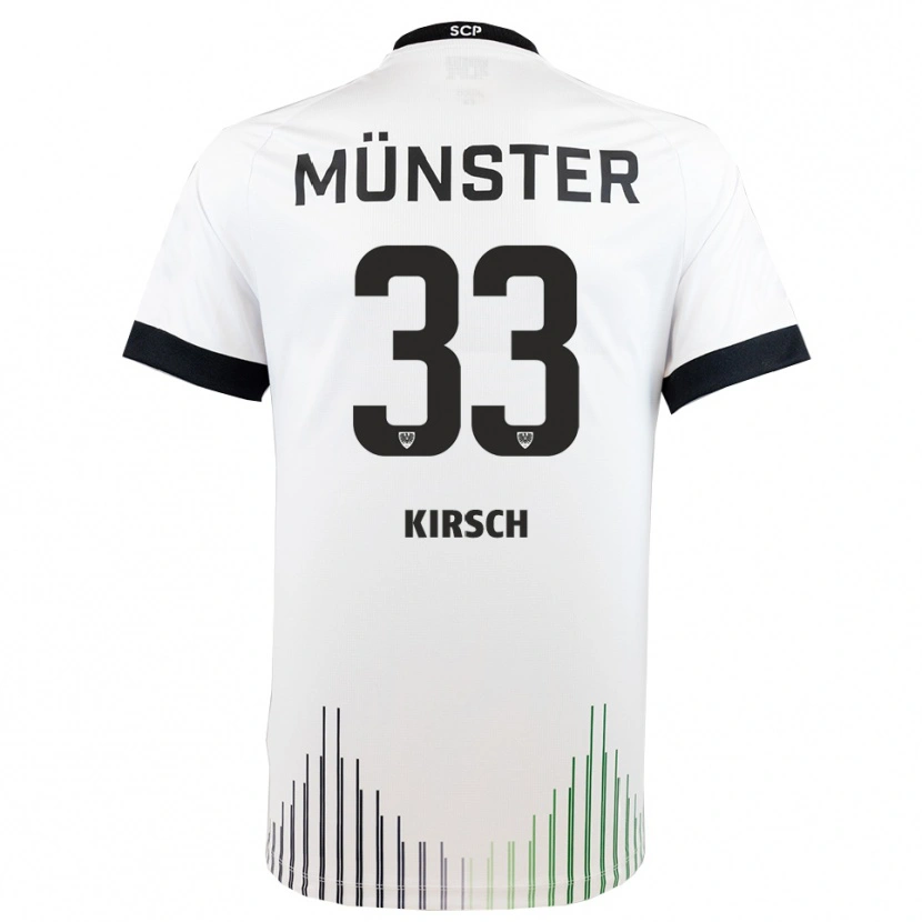 Danxen Hombre Camiseta Marian Kirsch #33 Blanco Negro 2ª Equipación 2025/26 La Camisa México
