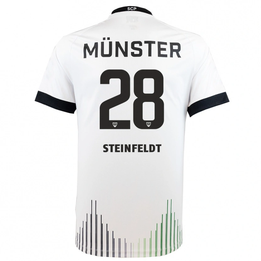 Danxen Hombre Camiseta Luca Steinfeldt #28 Blanco Negro 2ª Equipación 2025/26 La Camisa México
