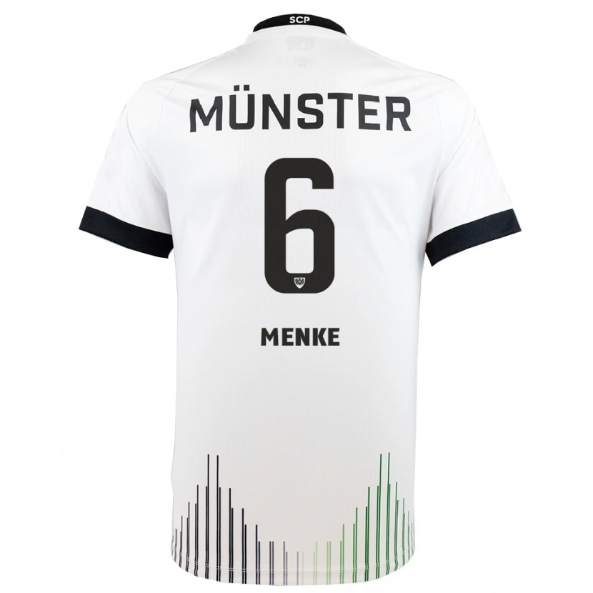 Danxen Hombre Camiseta Ben Menke #6 Blanco Negro 2ª Equipación 2025/26 La Camisa México