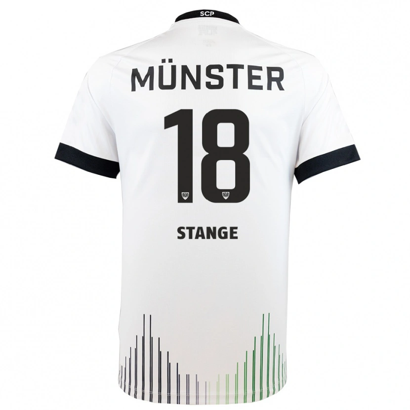 Danxen Hombre Camiseta Anton Stange #18 Blanco Negro 2ª Equipación 2025/26 La Camisa México