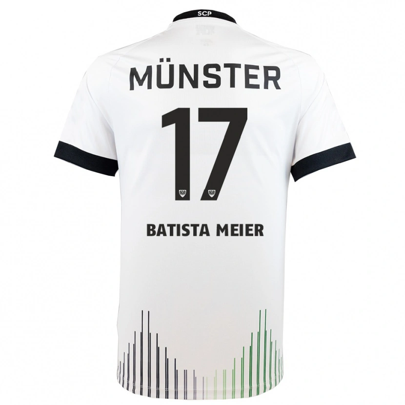 Danxen Hombre Camiseta Oliver Batista Meier #17 Blanco Negro 2ª Equipación 2025/26 La Camisa México