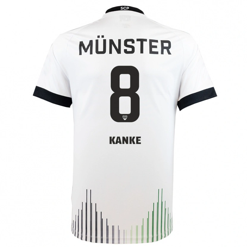 Danxen Hombre Camiseta Tim Kanke #8 Blanco Negro 2ª Equipación 2025/26 La Camisa México