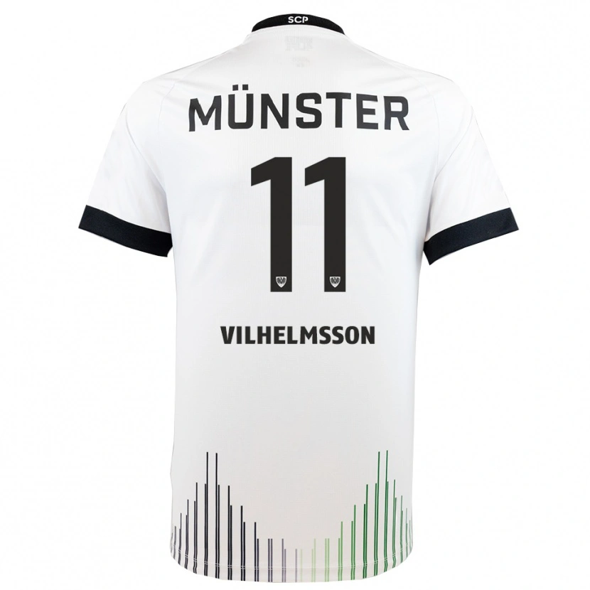 Danxen Hombre Camiseta Oscar Vilhelmsson #11 Blanco Negro 2ª Equipación 2025/26 La Camisa México