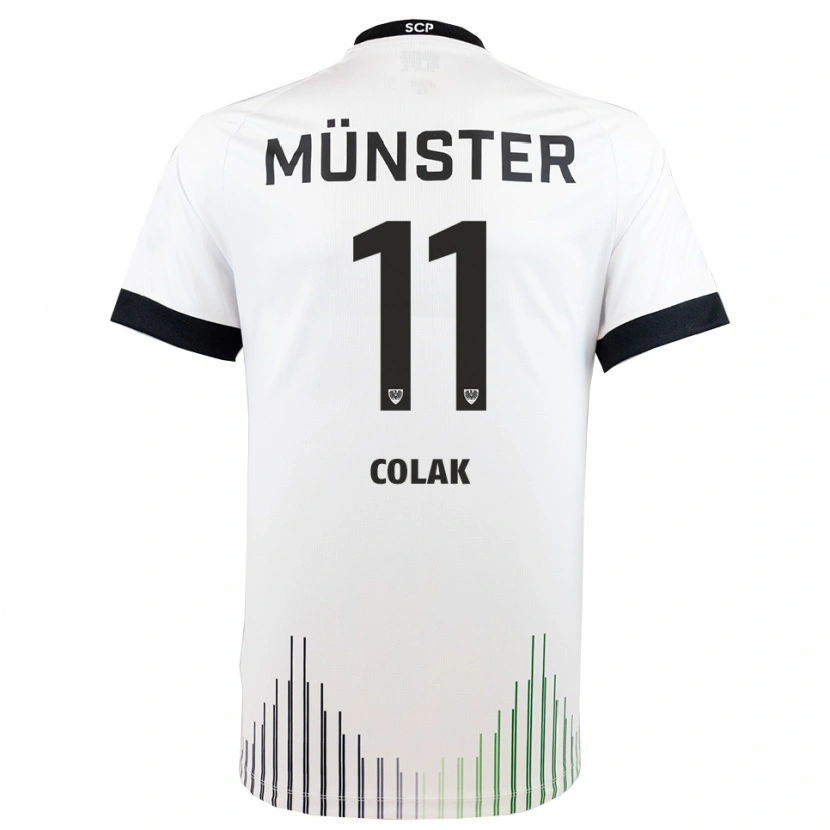 Danxen Hombre Camiseta Alper Colak #11 Blanco Negro 2ª Equipación 2025/26 La Camisa México
