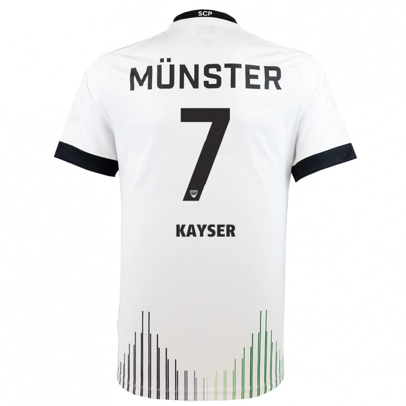 Danxen Hombre Camiseta Leon Kayser #7 Blanco Negro 2ª Equipación 2025/26 La Camisa México