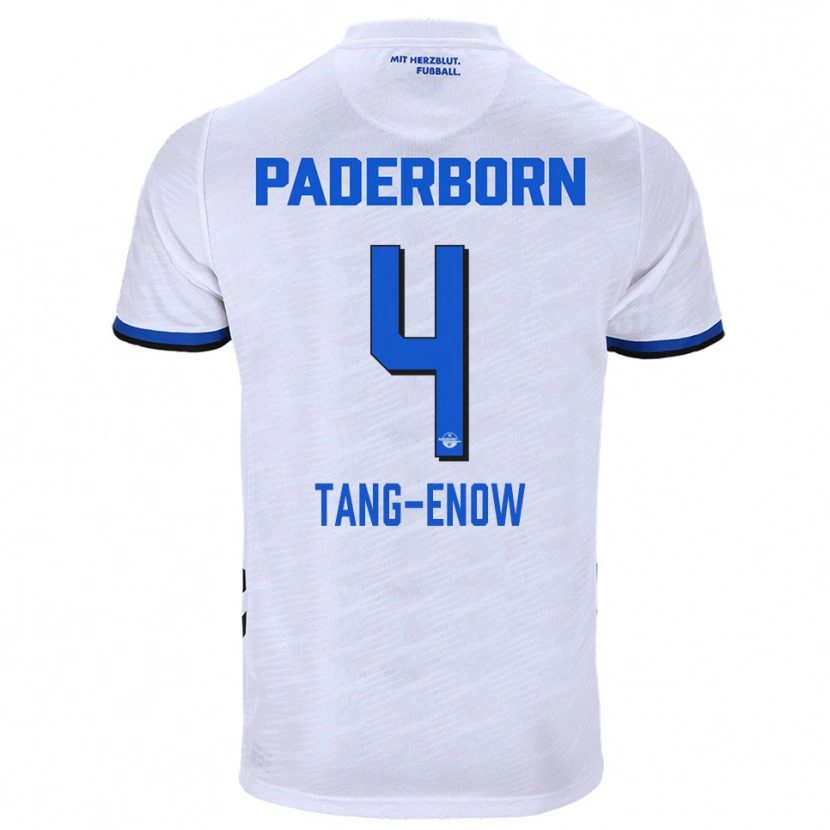 Danxen Hombre Camiseta Jason Tang-Enow #4 Blanco Azul 2ª Equipación 2025/26 La Camisa México