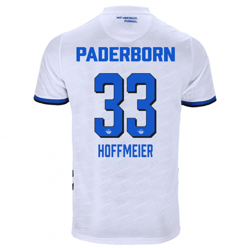 Danxen Hombre Camiseta Marcel Hoffmeier #33 Blanco Azul 2ª Equipación 2025/26 La Camisa México