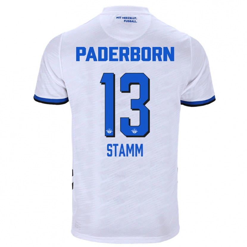 Danxen Hombre Camiseta David Stamm #13 Blanco Azul 2ª Equipación 2025/26 La Camisa México