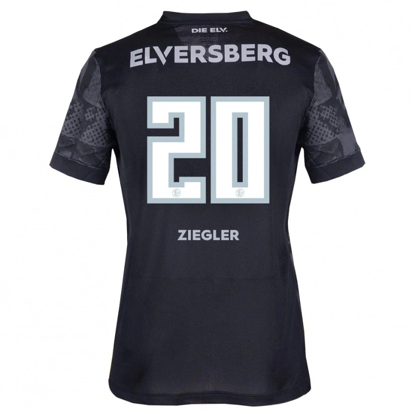 Danxen Hombre Camiseta Anton Ziegler #20 Negro Gris 2ª Equipación 2025/26 La Camisa México