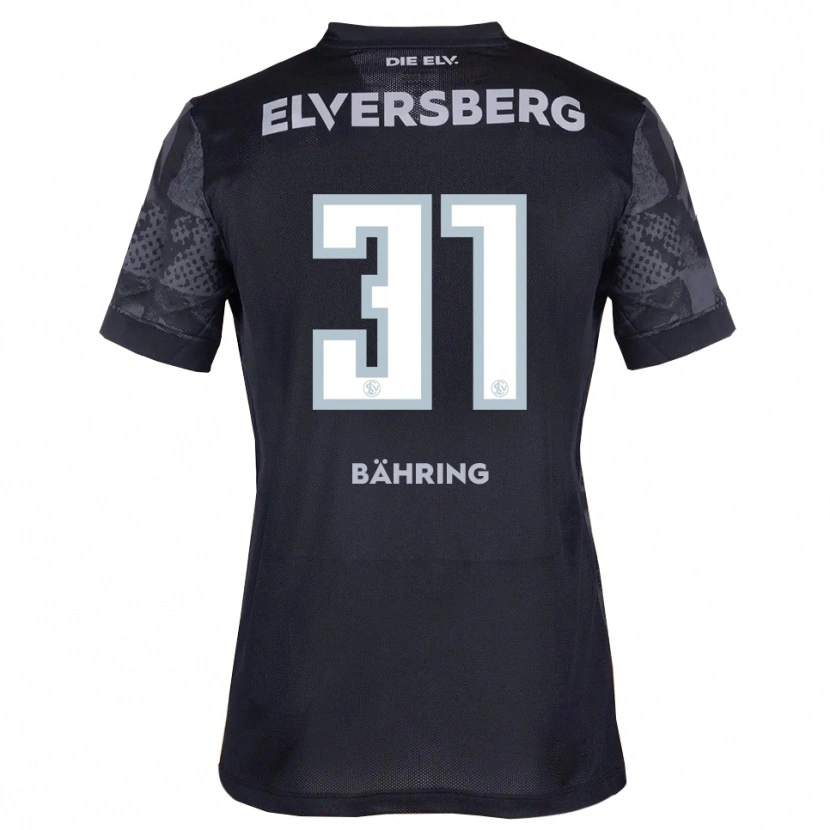 Danxen Hombre Camiseta Fynn Bähring #31 Negro Gris 2ª Equipación 2025/26 La Camisa México