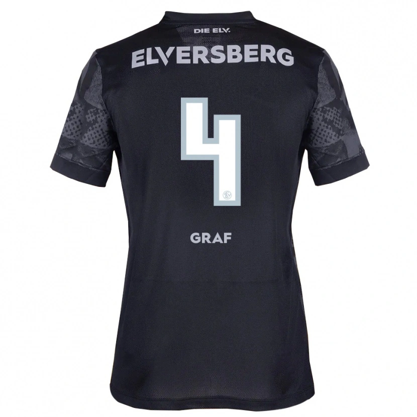Danxen Hombre Camiseta Matheo Graf #4 Negro Gris 2ª Equipación 2025/26 La Camisa México