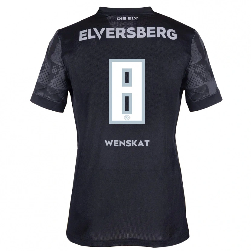 Danxen Hombre Camiseta Kian Wenskat #8 Negro Gris 2ª Equipación 2025/26 La Camisa México