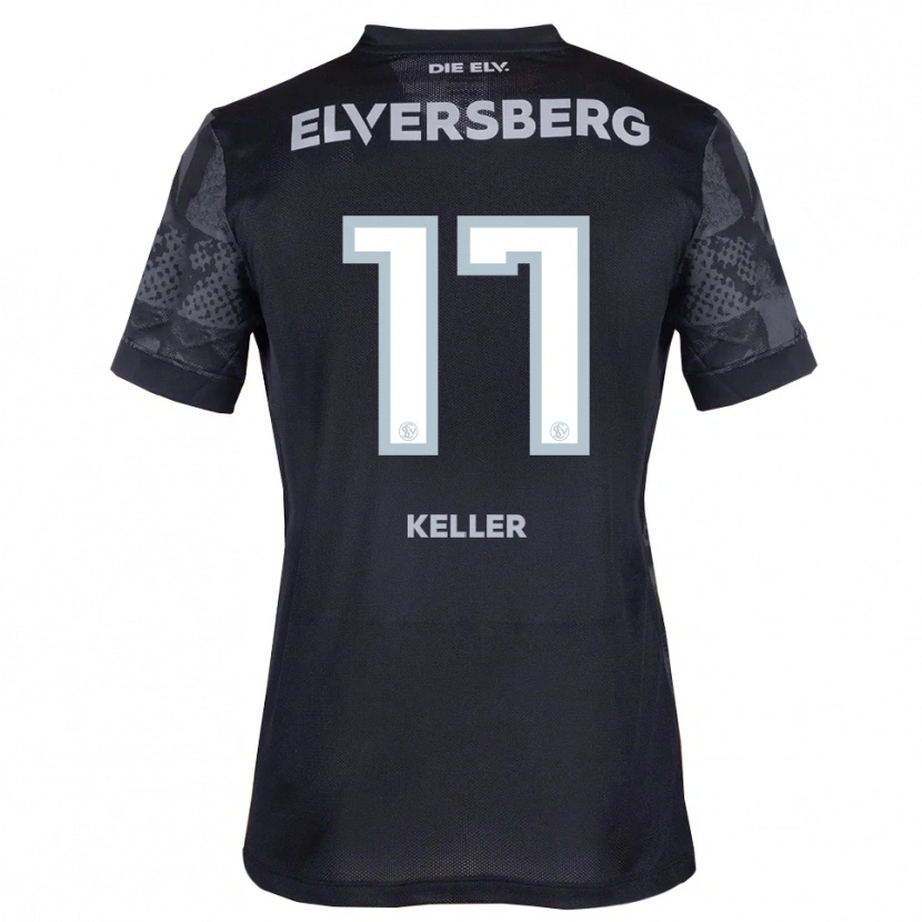 Danxen Hombre Camiseta Ina Keller #17 Negro Gris 2ª Equipación 2025/26 La Camisa México