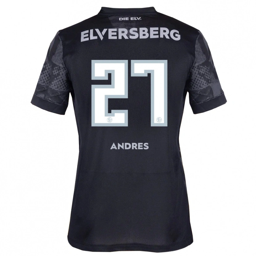 Danxen Hombre Camiseta Alissa Andres #27 Negro Gris 2ª Equipación 2025/26 La Camisa México