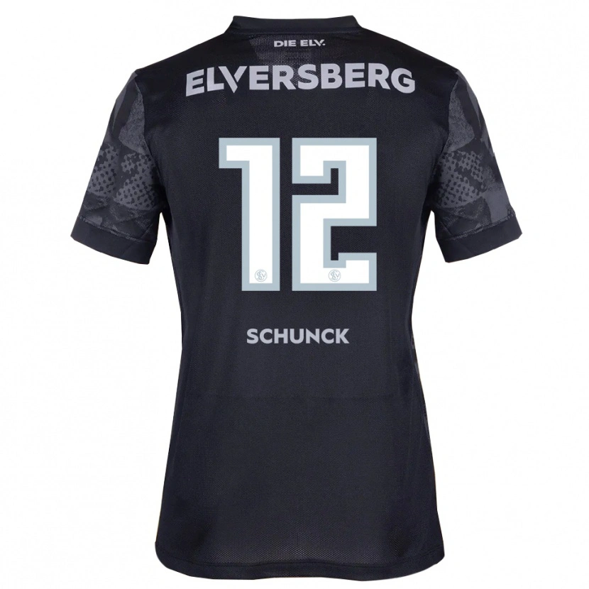Danxen Hombre Camiseta Jan Schunck #12 Negro Gris 2ª Equipación 2025/26 La Camisa México