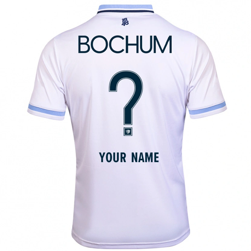 Danxen Hombre Camiseta Su Nombre #0 Blanco Azul Cielo 2ª Equipación 2025/26 La Camisa México