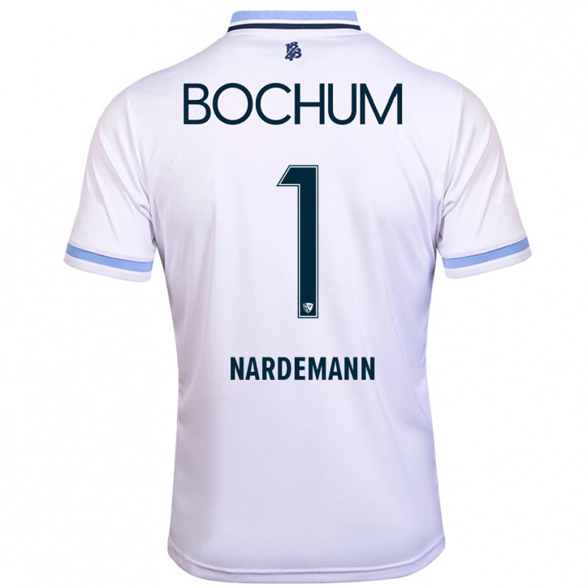 Danxen Hombre Camiseta Kari Närdemann #1 Blanco Azul Cielo 2ª Equipación 2025/26 La Camisa México