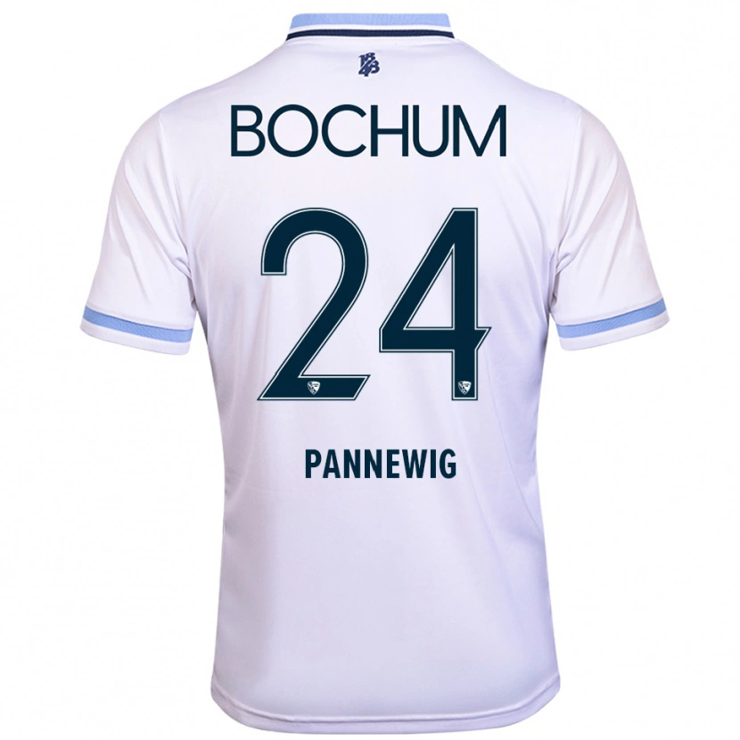 Danxen Hombre Camiseta Mats Pannewig #24 Blanco Azul Cielo 2ª Equipación 2025/26 La Camisa México