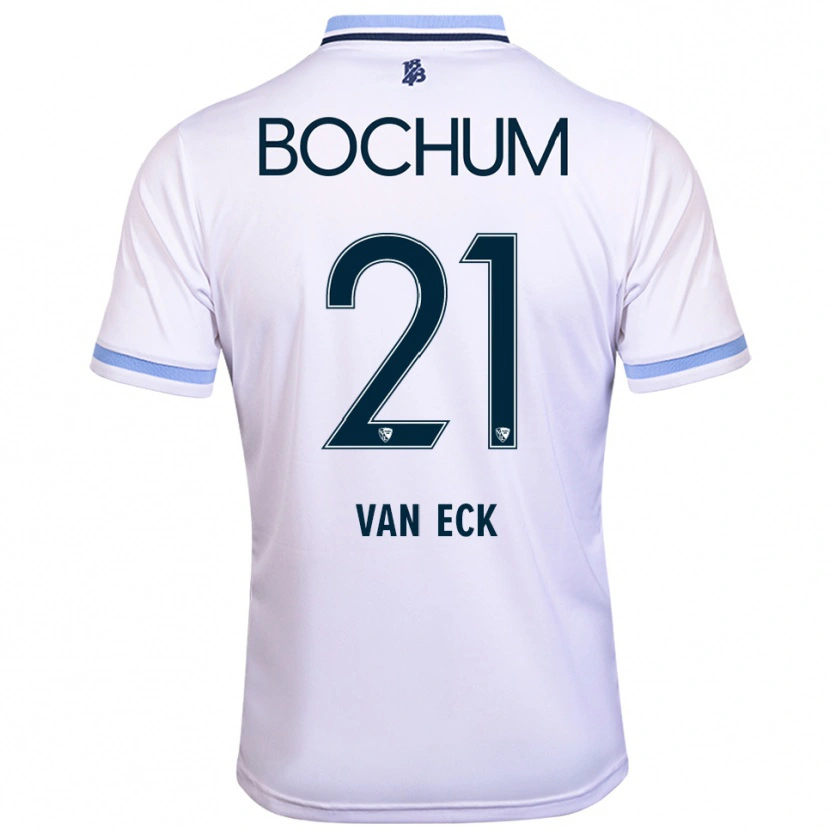 Danxen Hombre Camiseta Ole Van Eck #21 Blanco Azul Cielo 2ª Equipación 2025/26 La Camisa México