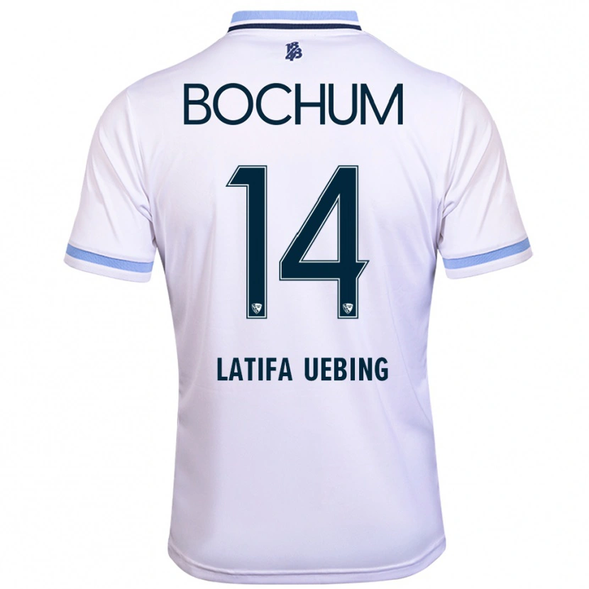 Danxen Hombre Camiseta Anna Latifa Uebing #14 Blanco Azul Cielo 2ª Equipación 2025/26 La Camisa México