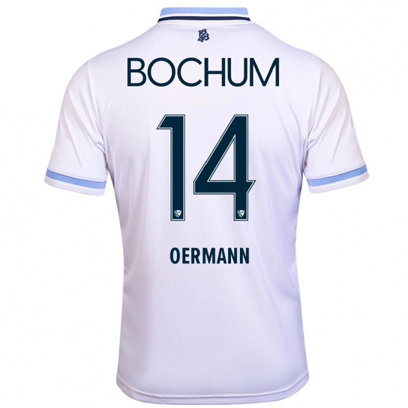 Danxen Hombre Camiseta Tim Oermann #14 Blanco Azul Cielo 2ª Equipación 2025/26 La Camisa México