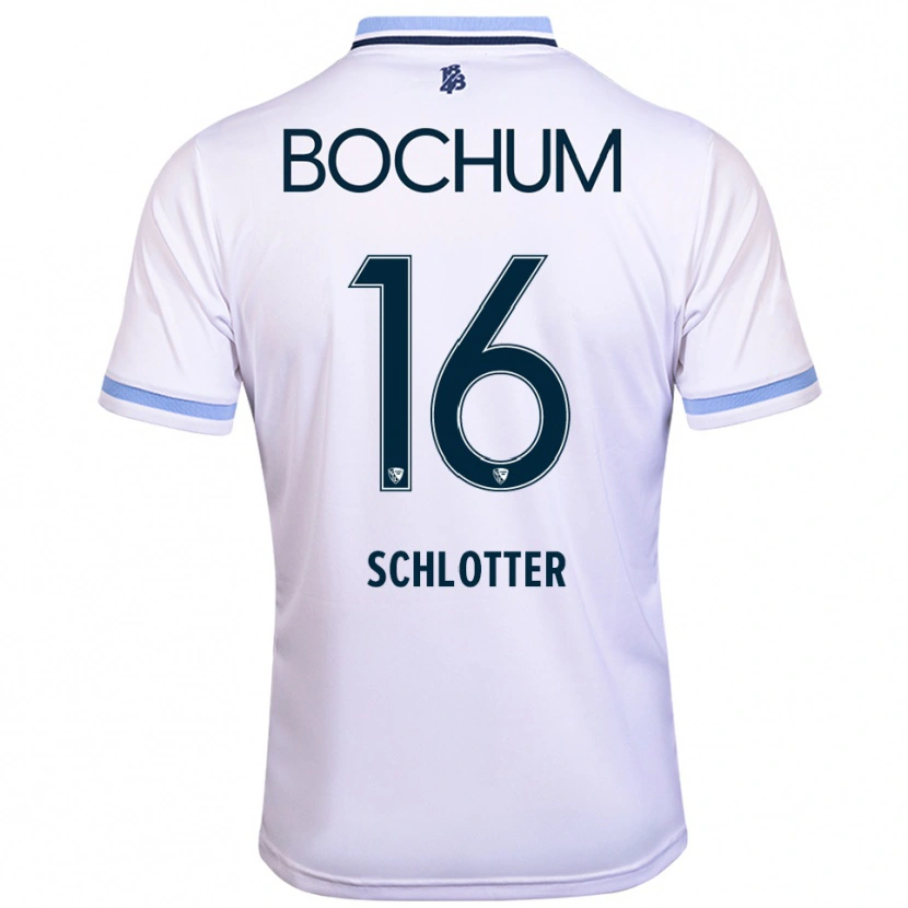 Danxen Hombre Camiseta Joel Schlotter #16 Blanco Azul Cielo 2ª Equipación 2025/26 La Camisa México