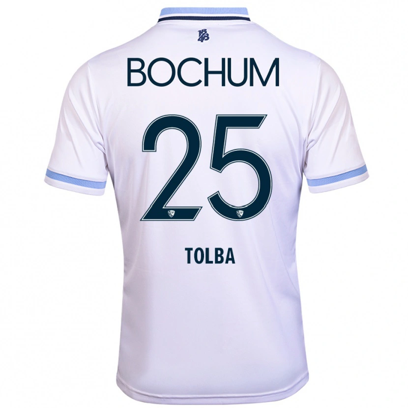 Danxen Hombre Camiseta Mohammed Tolba #25 Blanco Azul Cielo 2ª Equipación 2025/26 La Camisa México