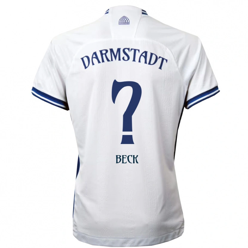 Danxen Hombre Camiseta Kerim Beck #0 Blanco Azul 2ª Equipación 2025/26 La Camisa México