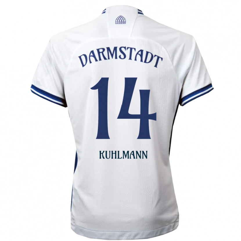 Danxen Hombre Camiseta Marcel Kuhlmann #14 Blanco Azul 2ª Equipación 2025/26 La Camisa México