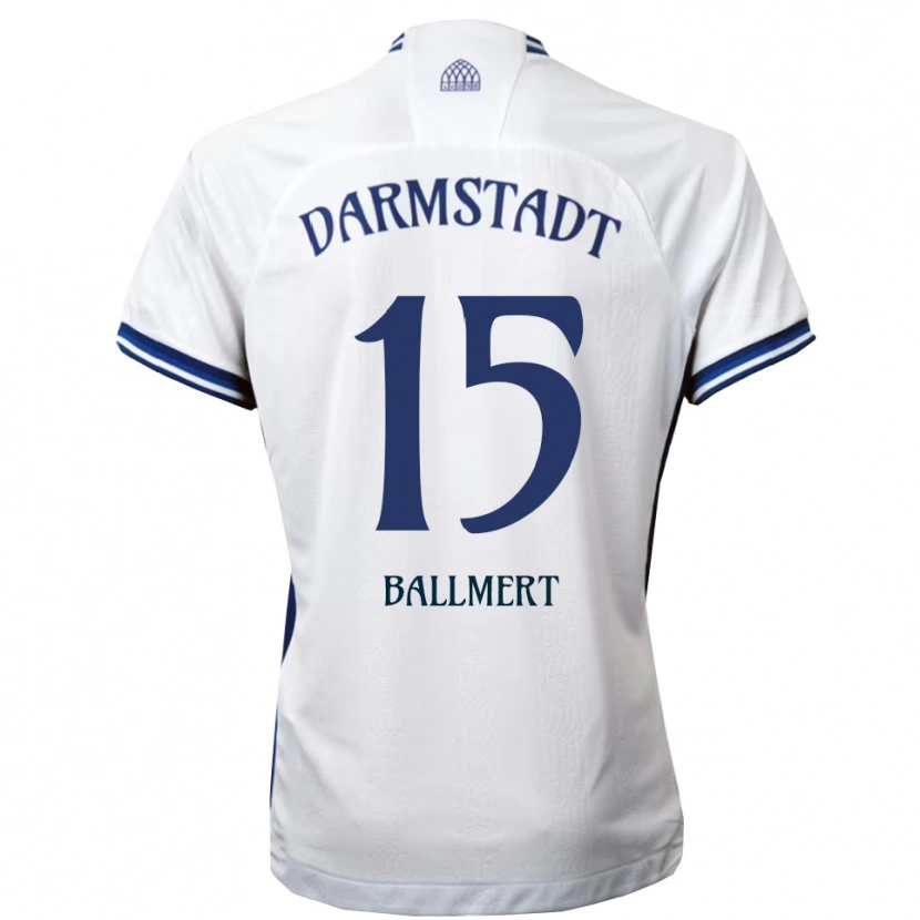 Danxen Hombre Camiseta Markus Ballmert #15 Blanco Azul 2ª Equipación 2025/26 La Camisa México