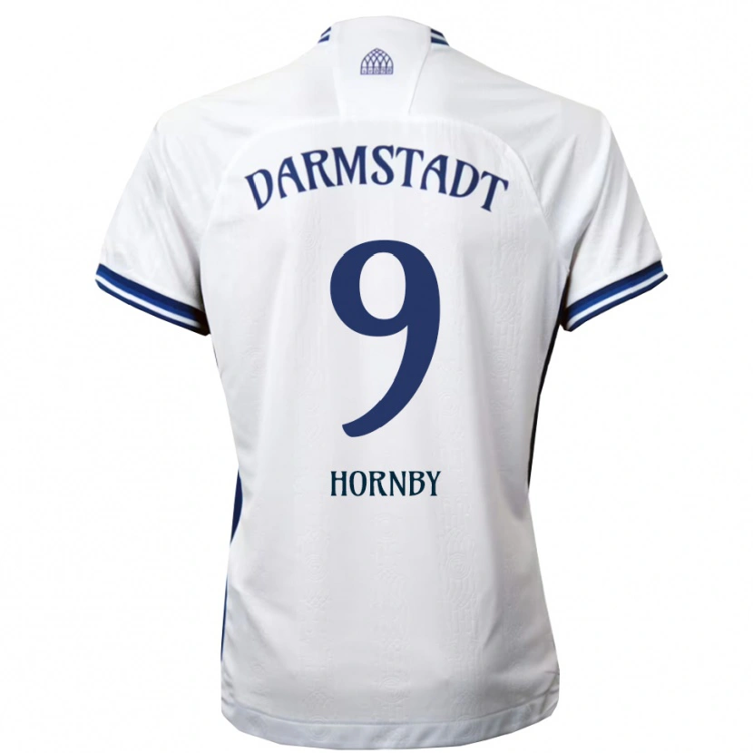 Danxen Hombre Camiseta Fraser Hornby #9 Blanco Azul 2ª Equipación 2025/26 La Camisa México
