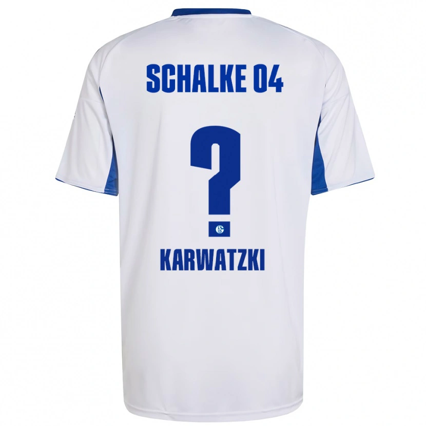 Danxen Hombre Camiseta Lucy Karwatzki #0 Blanco Azul 2ª Equipación 2025/26 La Camisa México