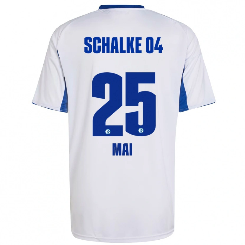 Danxen Hombre Camiseta Carolin Mai #25 Blanco Azul 2ª Equipación 2025/26 La Camisa México