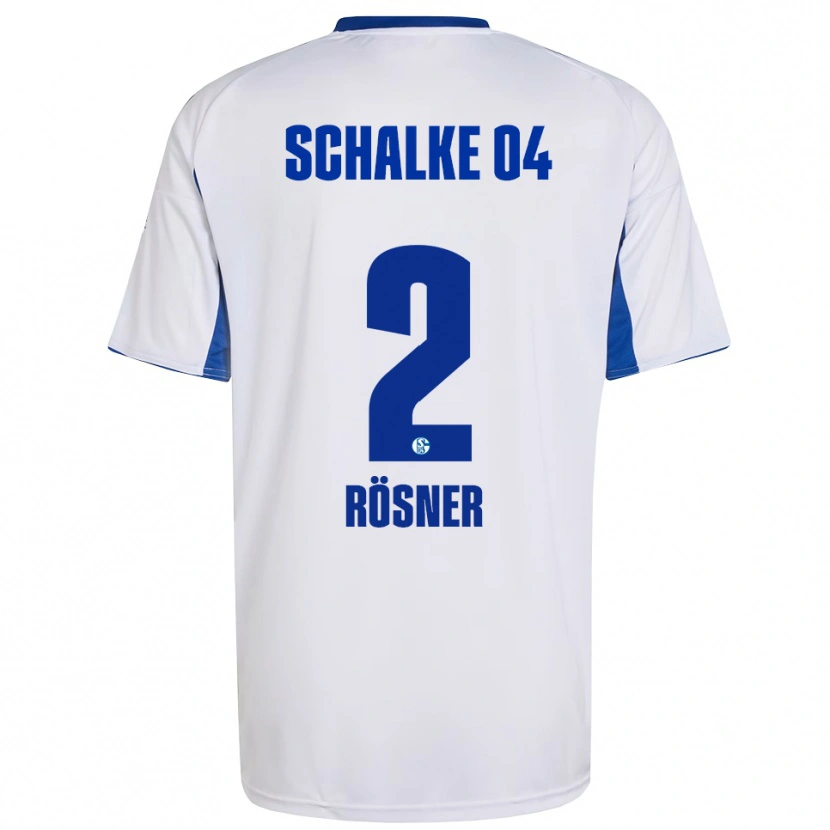 Danxen Hombre Camiseta Magnus Rösner #2 Blanco Azul 2ª Equipación 2025/26 La Camisa México