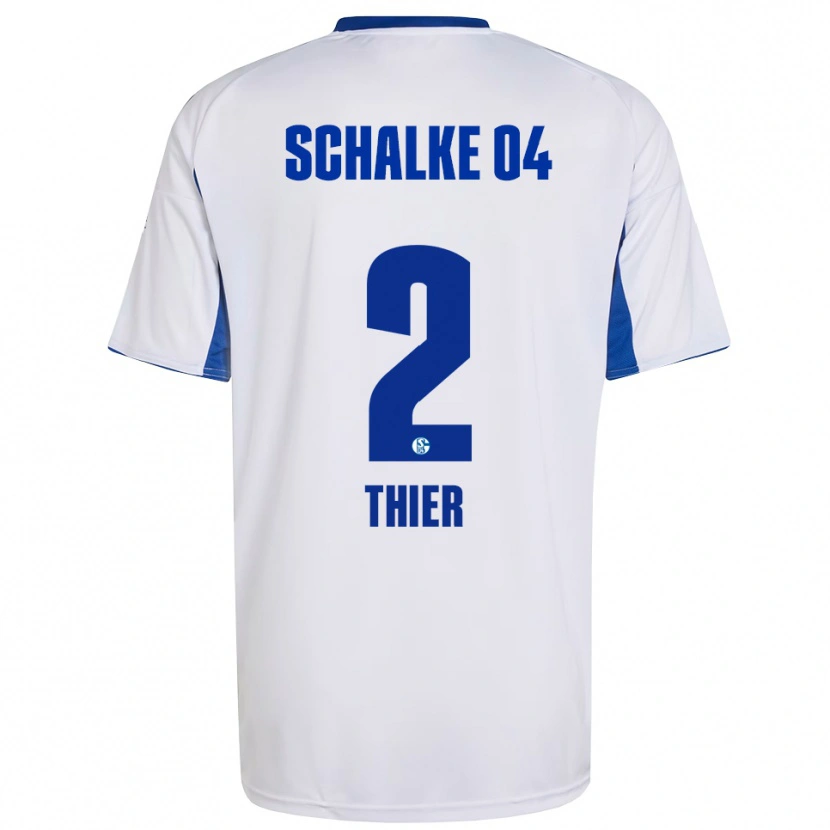 Danxen Hombre Camiseta Silas Thier #2 Blanco Azul 2ª Equipación 2025/26 La Camisa México