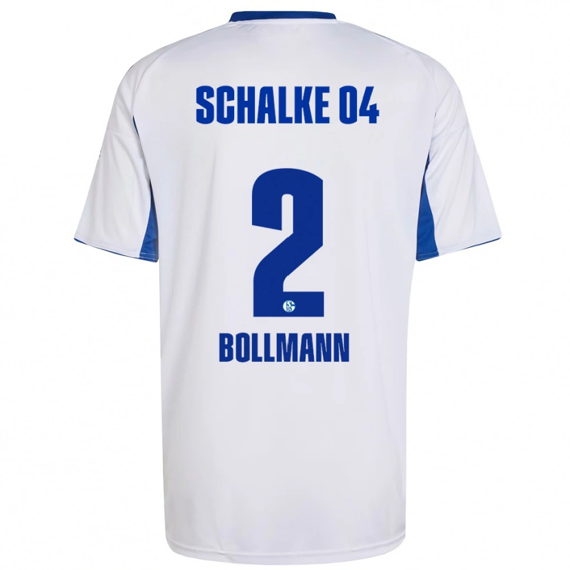 Danxen Hombre Camiseta Nathalie Bollmann #2 Blanco Azul 2ª Equipación 2025/26 La Camisa México