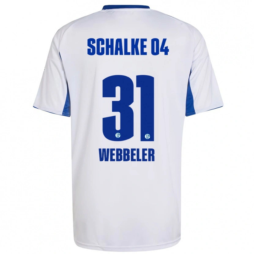Danxen Hombre Camiseta Vada Webbeler #31 Blanco Azul 2ª Equipación 2025/26 La Camisa México