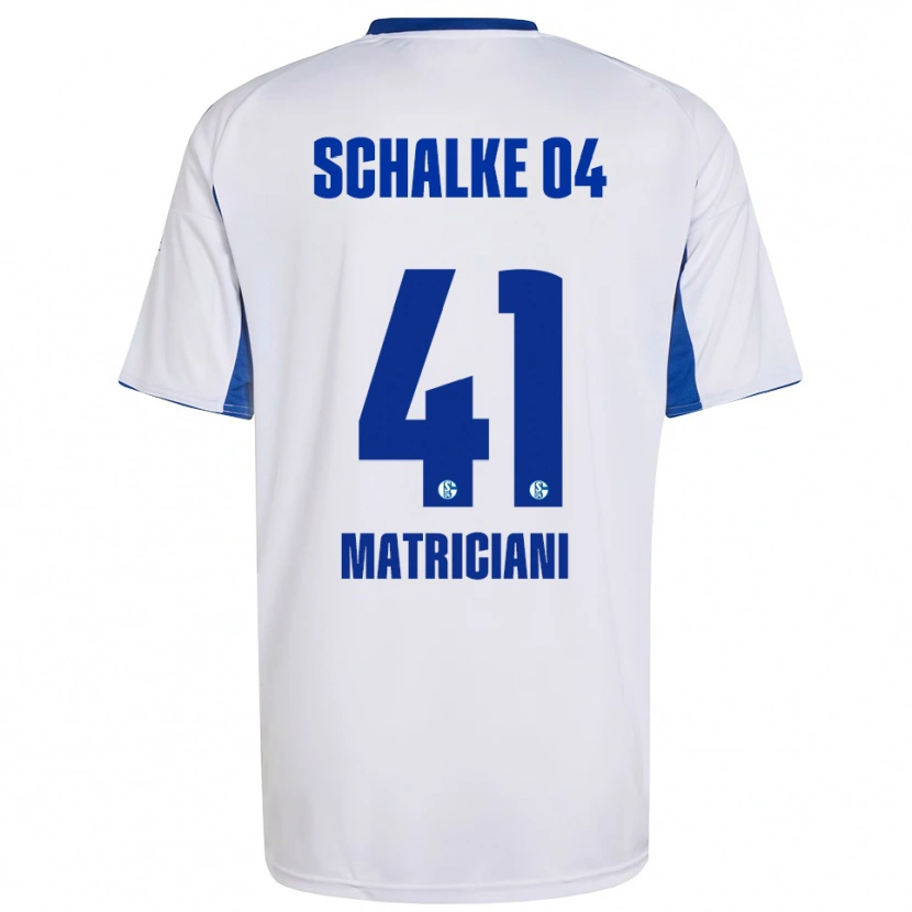 Danxen Hombre Camiseta Henning Matriciani #41 Blanco Azul 2ª Equipación 2025/26 La Camisa México