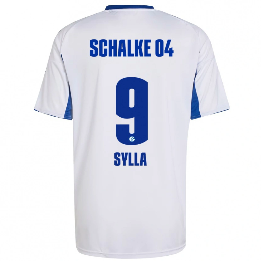 Danxen Hombre Camiseta Moussa Sylla #9 Blanco Azul 2ª Equipación 2025/26 La Camisa México