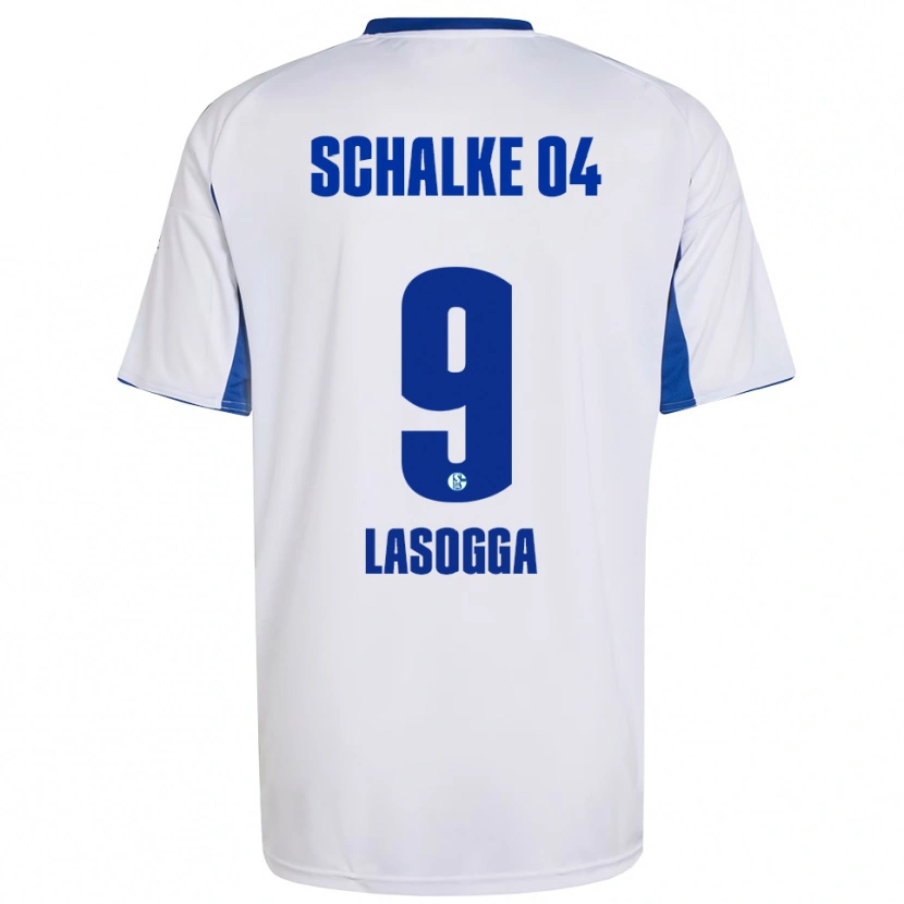 Danxen Hombre Camiseta Pierre-Michel Lasogga #9 Blanco Azul 2ª Equipación 2025/26 La Camisa México