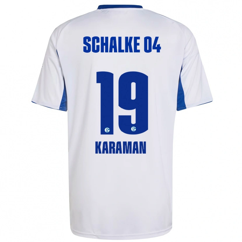 Danxen Hombre Camiseta Kenan Karaman #19 Blanco Azul 2ª Equipación 2025/26 La Camisa México