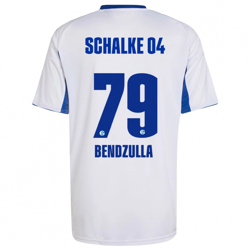 Danxen Hombre Camiseta Leonie Bendzulla #79 Blanco Azul 2ª Equipación 2025/26 La Camisa México