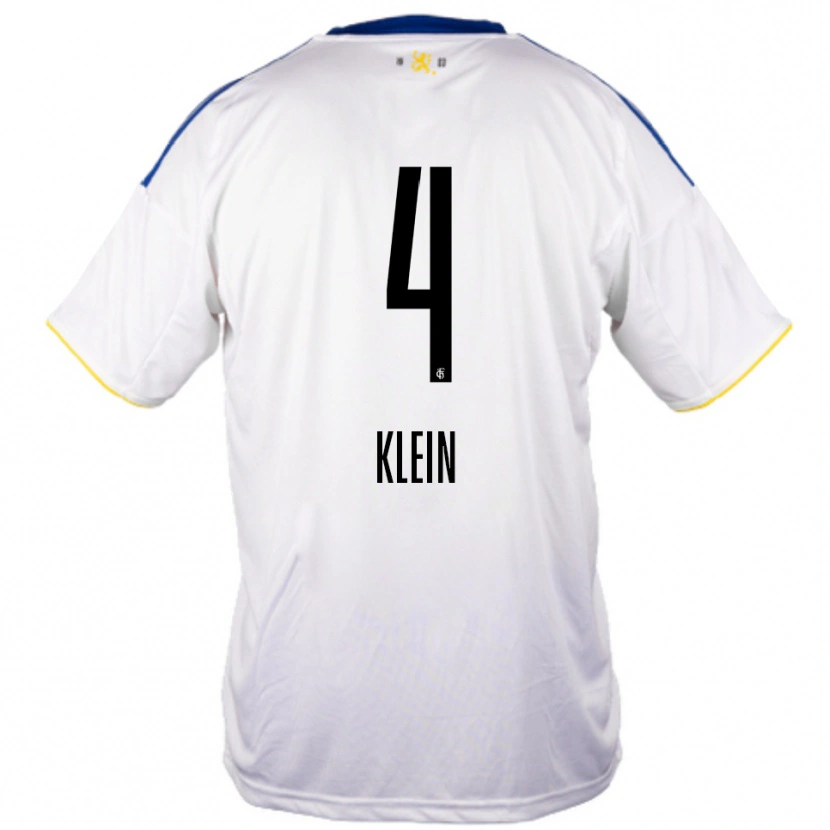 Danxen Hombre Camiseta Jennifer Klein #4 Blanco Azul Amarillo 2ª Equipación 2025/26 La Camisa México