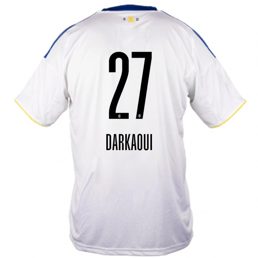 Danxen Hombre Camiseta Gibriel Darkaoui #27 Blanco Azul Amarillo 2ª Equipación 2025/26 La Camisa México