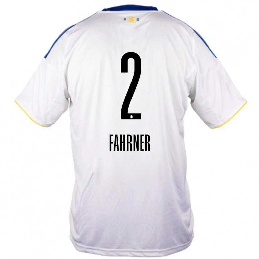 Danxen Hombre Camiseta Philip Fahrner #2 Blanco Azul Amarillo 2ª Equipación 2025/26 La Camisa México